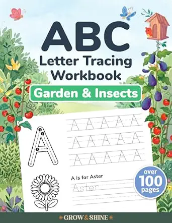 Cover of ABC Letter Tracing Workbook: Garden & Insects